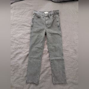 Madewell Stovepipe High Waisted Raw Hem